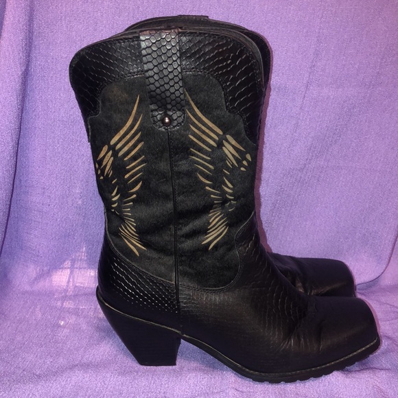 Used Women’s Ride Tec Motorcycle Boot Size 10 8547 Black - Picture 2 of 12